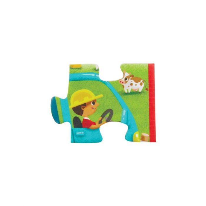 Alternate Image #1 of 4 Wooden Construction Jigsaw Puzzles in Wood Box