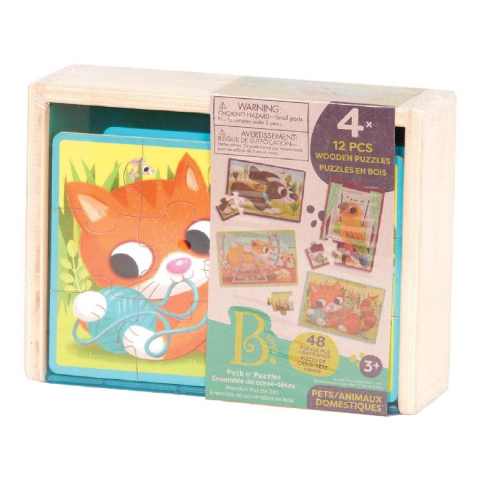 Alternate Image #1 of 4 Wooden Pet Jigsaw Puzzles in Wood Box