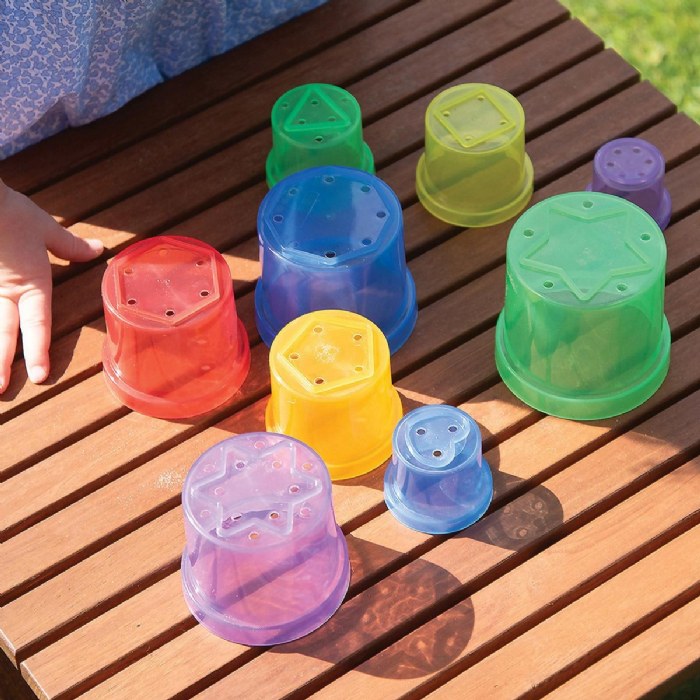 Alternate Image #1 of Translucent Color Stacking Cups