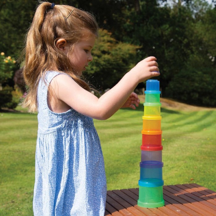 Alternate Image #1 of Translucent Color Stacking Cups