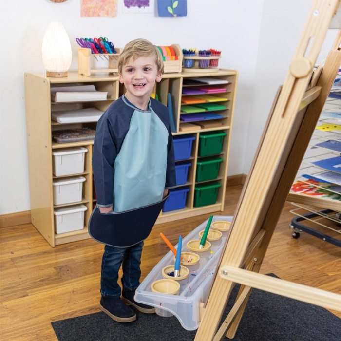 Alternate Image #1 of Preschool Long Sleeve Art Apron - Set of 4