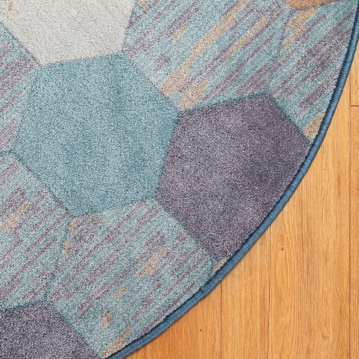 Alternate Image #1 of Sense of Place 5' Round Carpet - Blue