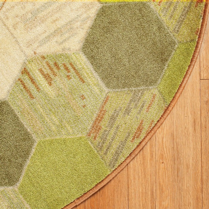 Alternate Image #1 of Sense of Place 5' Round Carpet - Green