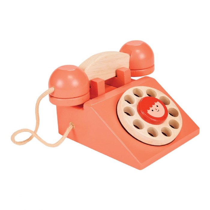 Primary Image of Retro Wooden Rotary Toy Phone