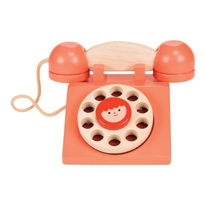 Alternate Image #1 of Retro Wooden Rotary Toy Phone