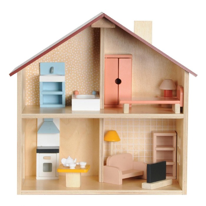 Alternate Image #1 of Furnished Wooden Classic Dollhouse