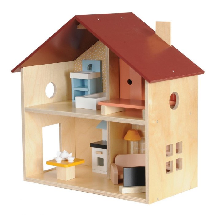 Alternate Image #1 of Furnished Wooden Classic Dollhouse