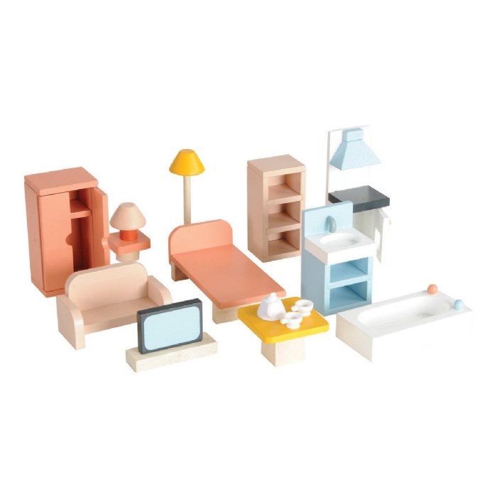 Alternate Image #1 of Furnished Wooden Classic Dollhouse