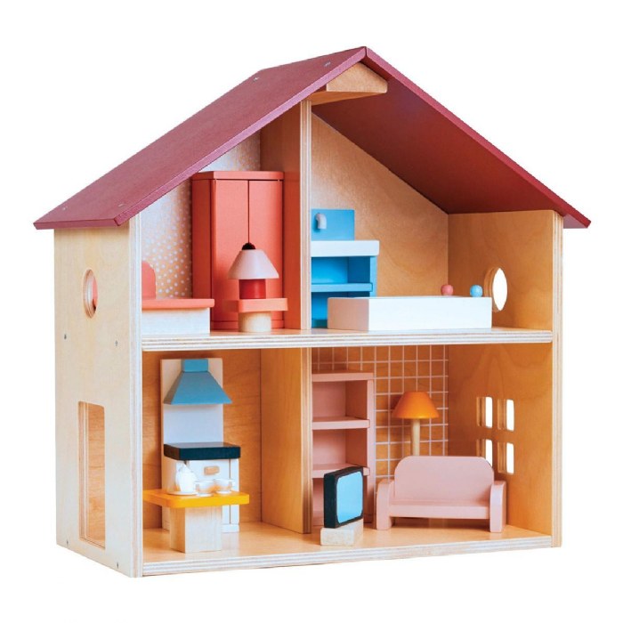 Primary Image of Furnished Wooden Classic Dollhouse