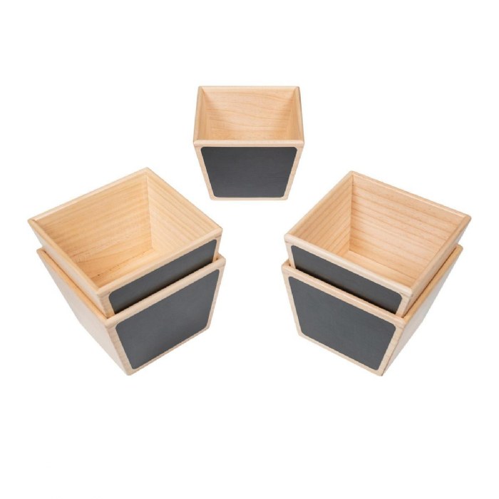 Alternate Image #1 of Wooden Sorting Pots - Set of 5