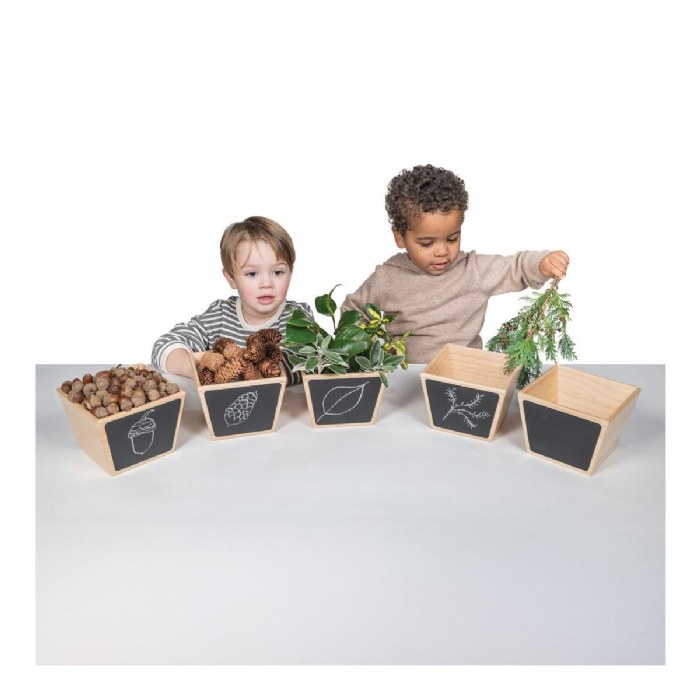 Alternate Image #1 of Wooden Sorting Pots - Set of 5