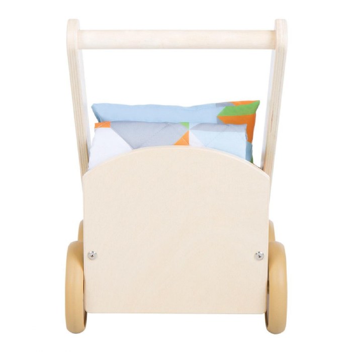Alternate Image #1 of Wooden Doll Stroller with Bedding