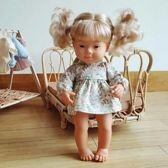 Alternate Image #1 of Doll with Down Syndrome - Caucasian Blonde Girl 15"