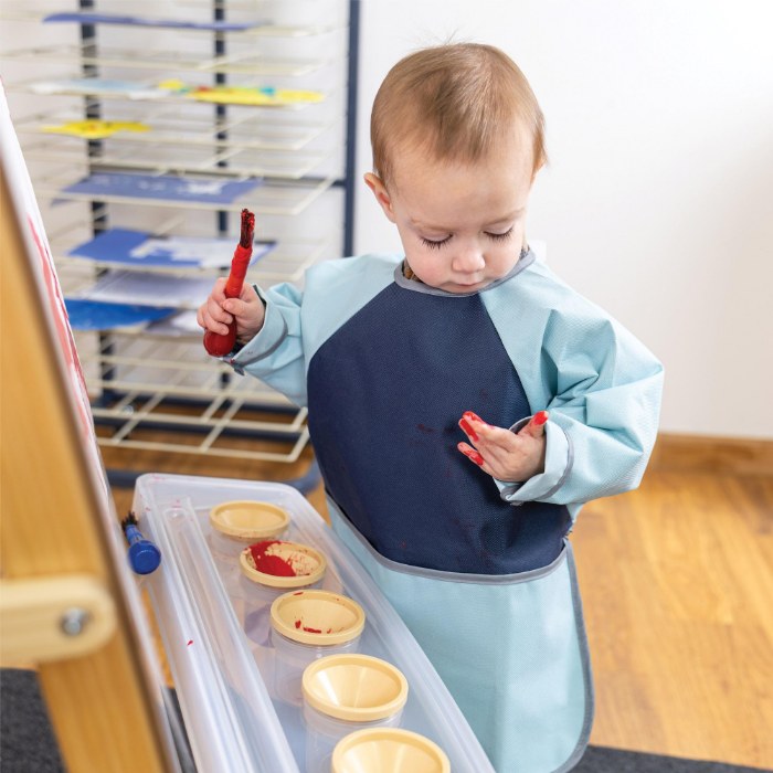 Alternate Image #1 of Toddler Long Sleeve Apron - Set of 4