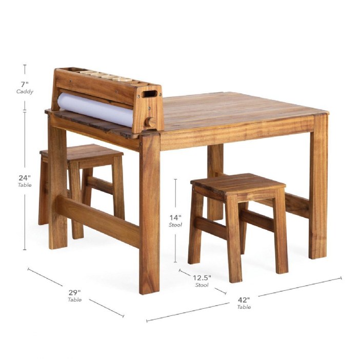 Alternate Image #1 of Acadia Outdoor Art Activity Table with Stools (Ready to Assemble)
