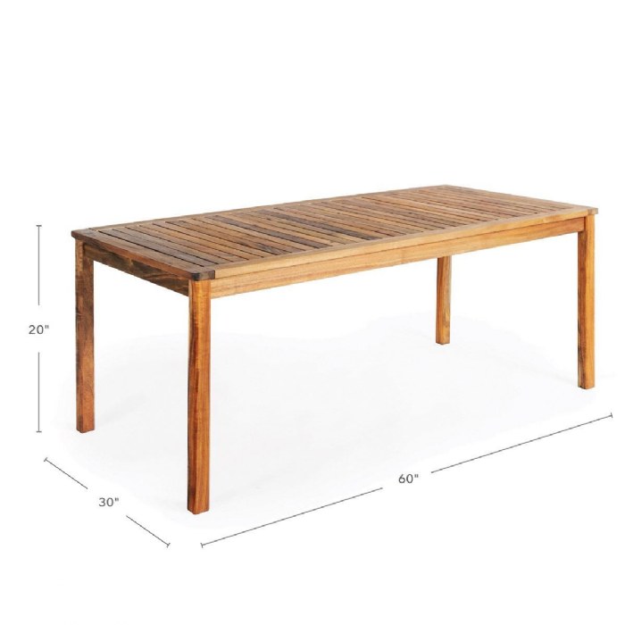 Alternate Image #1 of Acadia Outdoor Long Table 30" x 60" (Ready to Assemble)