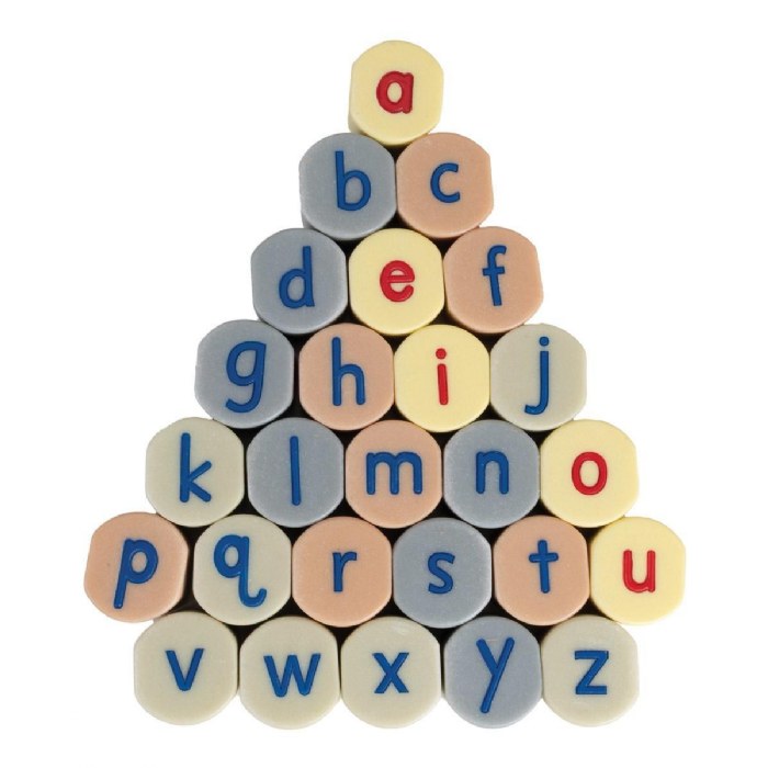 Primary Image of Lowercase Alphabet Stamping Stones - 26 Pieces