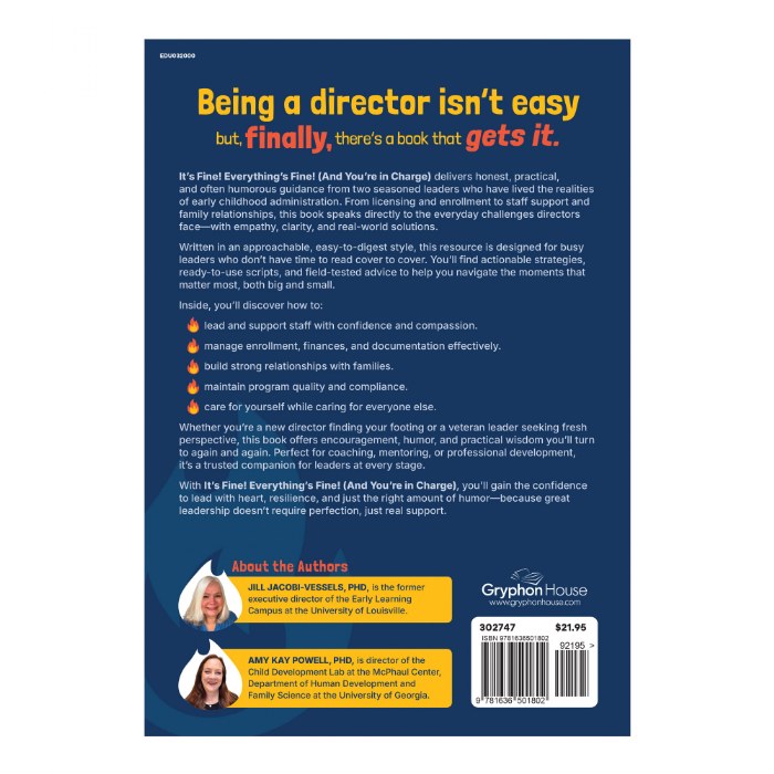 Alternate Image #1 of It's Fine! Everything's Fine! (And You're in Charge) Real-World Wisdom for Early Childhood Directors