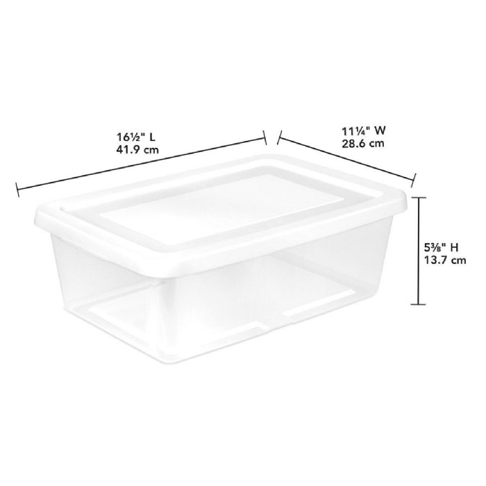 Alternate Image #1 of 12 Quart Clear Storage Box with White Lid