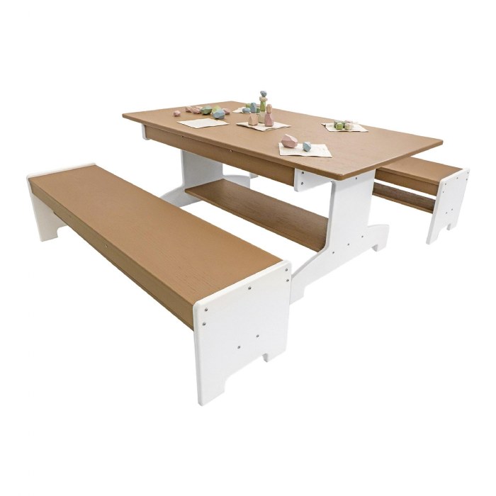 Alternate Image #1 of OutdoorED&trade; Table and Two Benches Set