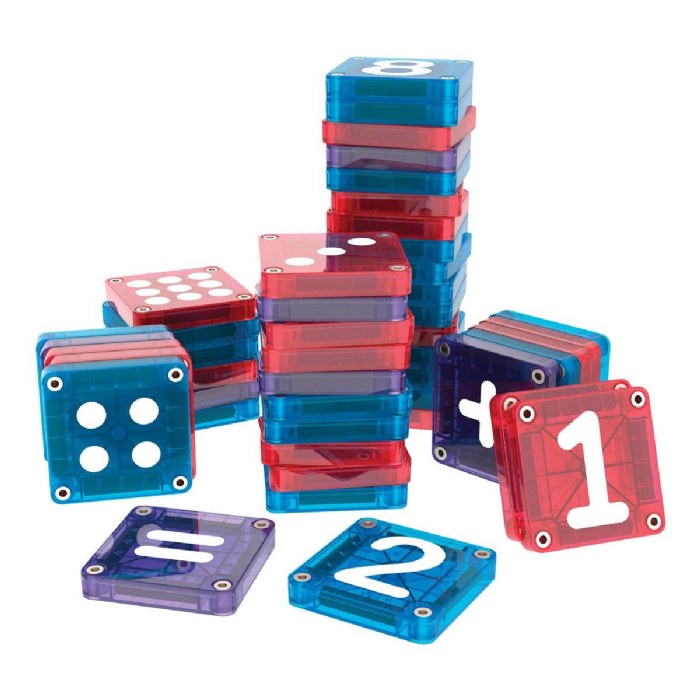 Primary Image of MAGNA-TILES&reg; microMAGS LEARN Numbers&trade; - 56 Piece Set