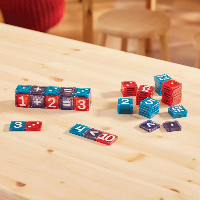 Alternate Image #1 of MAGNA-TILES&reg; microMAGS LEARN Numbers&trade; - 56 Piece Set