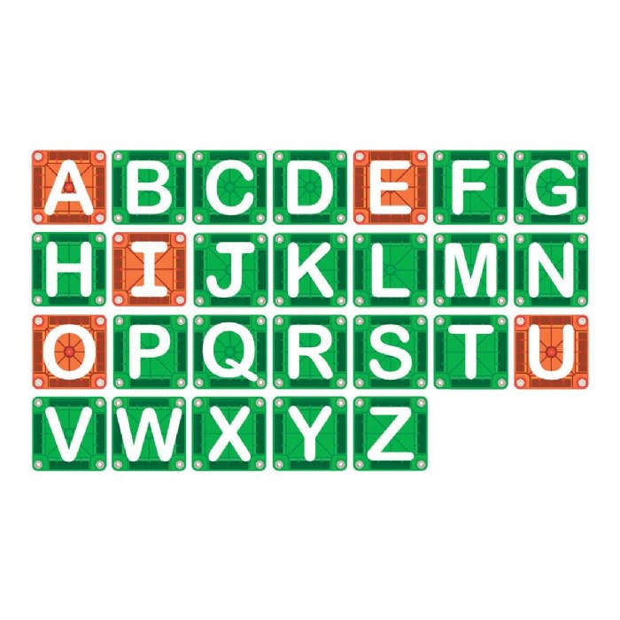 Alternate Image #1 of MAGNA-TILES&reg; microMAGS LEARN Letters&trade; - 56 Uppercase Piece Set