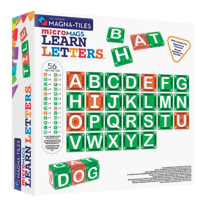 Alternate Image #1 of MAGNA-TILES&reg; microMAGS LEARN Letters&trade; - 56 Uppercase Piece Set