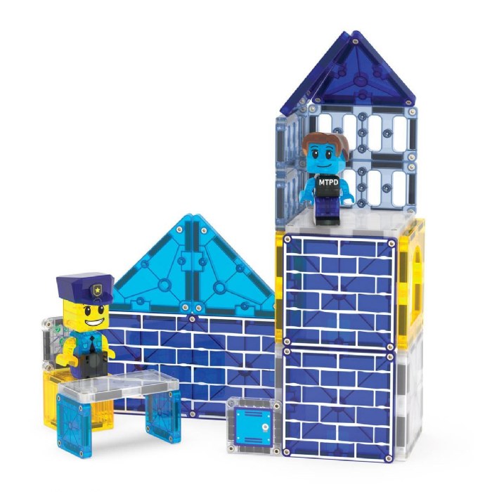 Alternate Image #1 of MAGNA-TILES&reg; Police Station with Lights & Sounds - 35 Piece Set