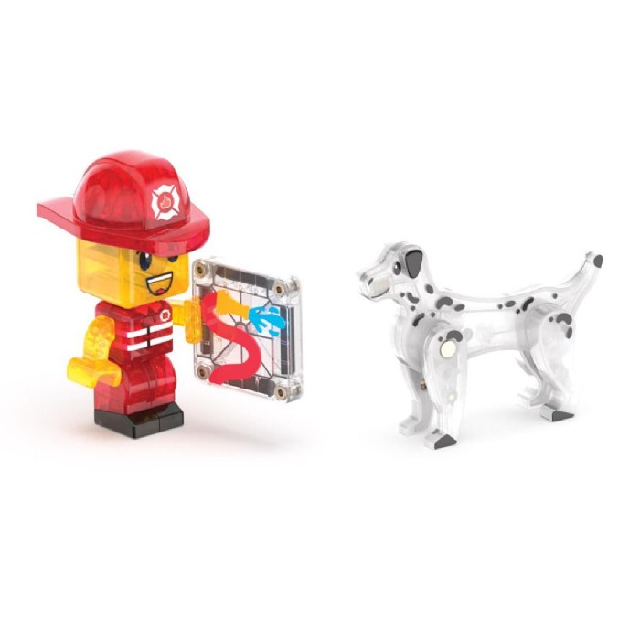 Alternate Image #1 of MAGNA-TILES&reg; Fire Station with Lights & Sounds - 50 Piece Set