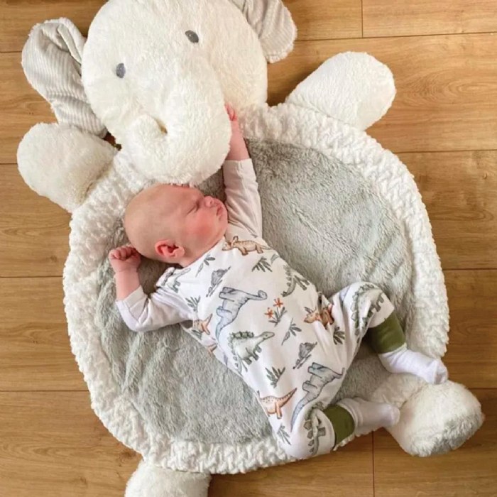 Alternate Image #1 of Plush 31" Elephant Baby Mat