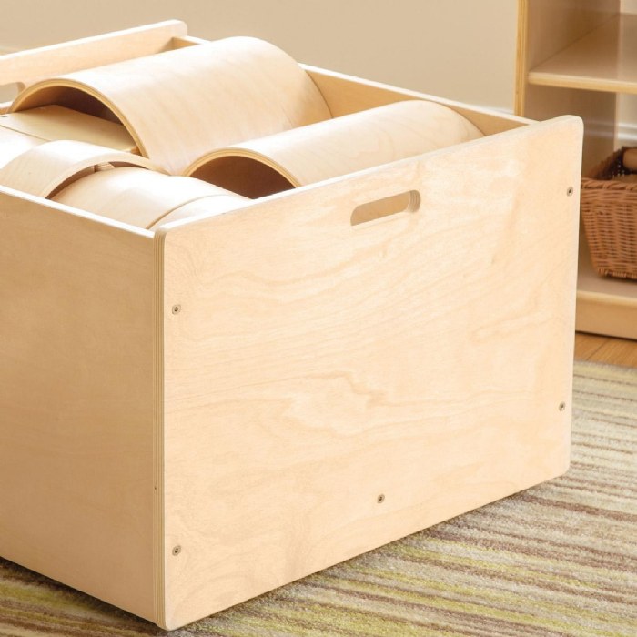 Alternate Image #1 of 4-Sided Block Storage Box on Wheels