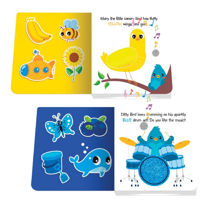 Alternate Image #1 of Ditty Bird Black & White and Touch Colors Sound Books - Set of 2