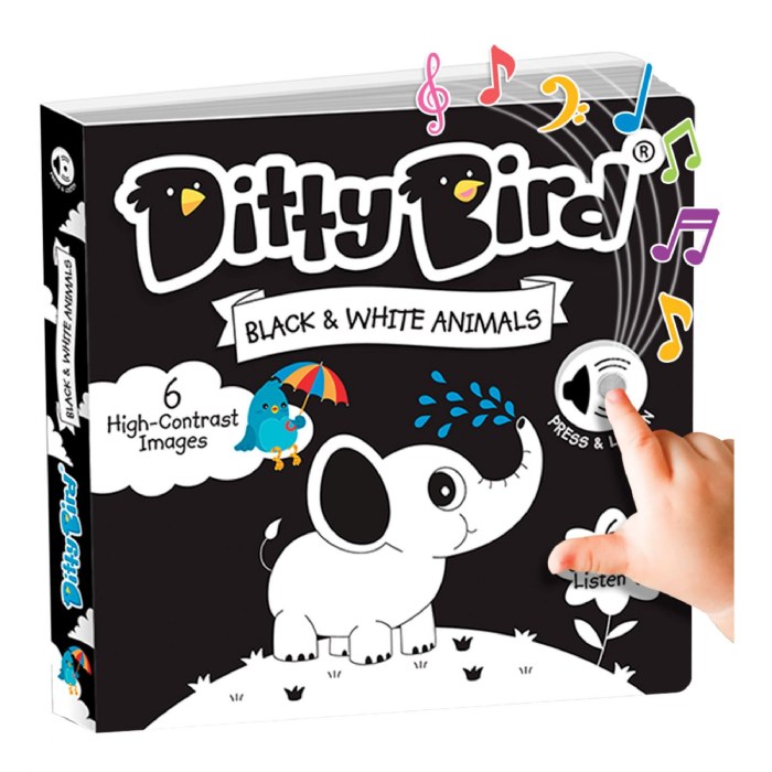 Alternate Image #1 of Ditty Bird Black & White and Touch Colors Sound Books - Set of 2