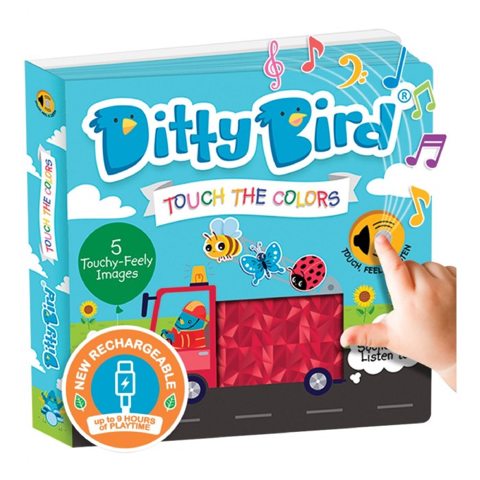 Alternate Image #1 of Ditty Bird Black & White and Touch Colors Sound Books - Set of 2