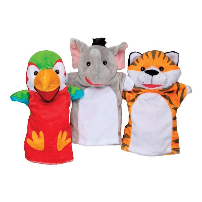 Alternate Image #1 of Safari Buddies Hand Puppets - Set of 6