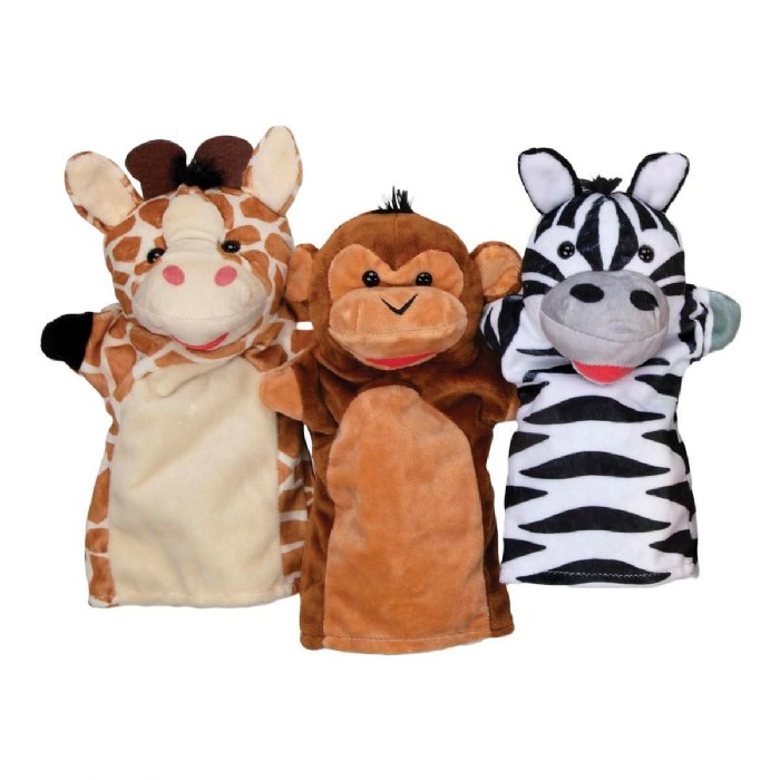 Alternate Image #1 of Safari Buddies Hand Puppets - Set of 6