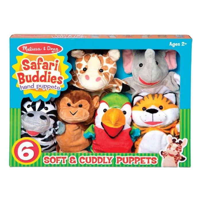 Alternate Image #1 of Safari Buddies Hand Puppets - Set of 6
