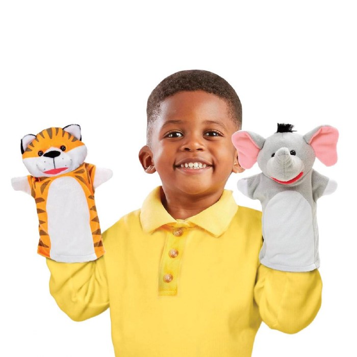 Alternate Image #1 of Safari Buddies Hand Puppets - Set of 6