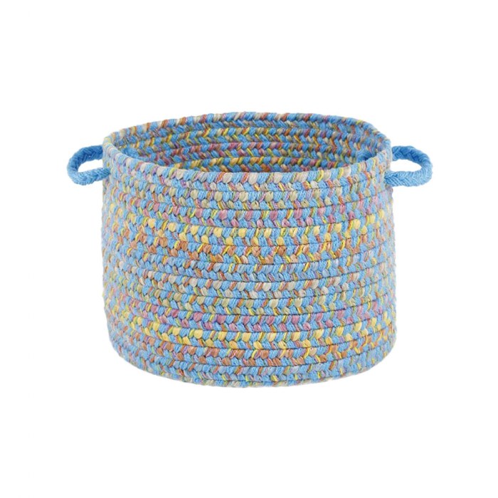 Primary Image of Soft Storage Basket - Aqua Blue - 10" x 8"