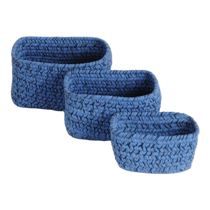 Primary Image of Soft Storage Nesting Baskets - Blue Multi - Set of 3