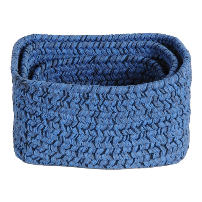 Alternate Image #1 of Soft Storage Nesting Baskets - Blue Multi - Set of 3