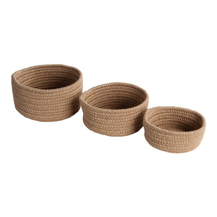 Alternate Image #1 of Soft Storage Nesting Baskets - Moss Green - Set of 3