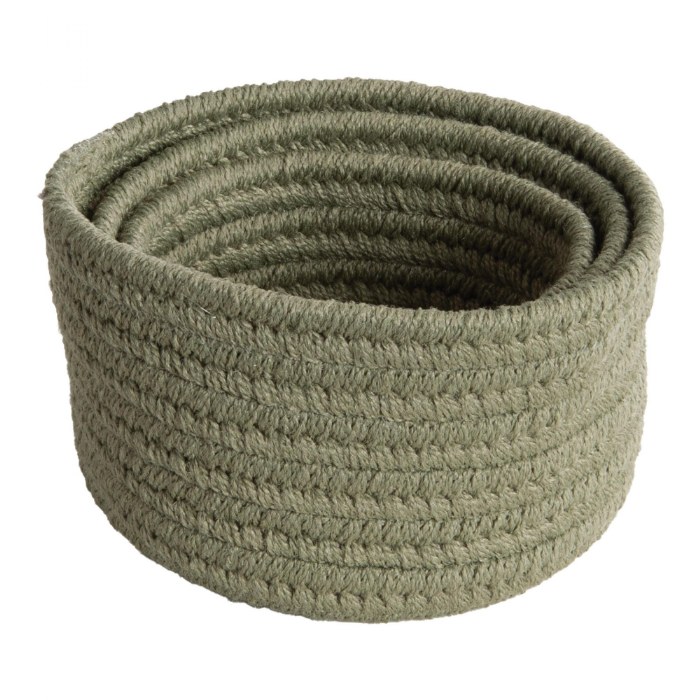 Alternate Image #1 of Soft Storage Nesting Baskets - Moss Green - Set of 3