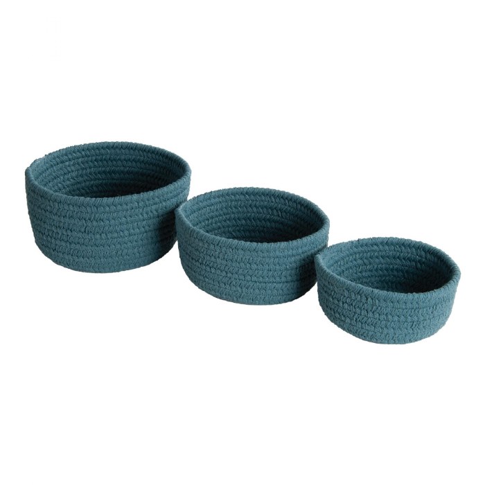 Alternate Image #1 of Soft Storage Nesting Baskets - Ocean Blue - Set of 3