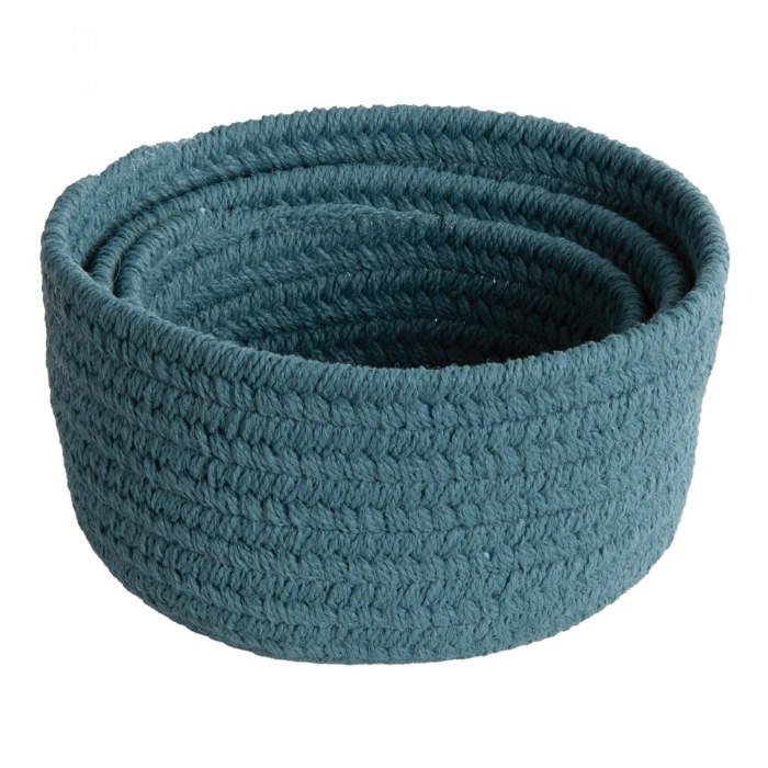 Alternate Image #1 of Soft Storage Nesting Baskets - Ocean Blue - Set of 3