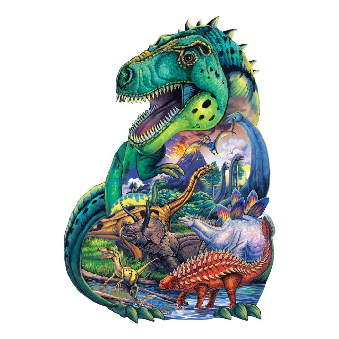 Primary Image of Dinosaur Days Shaped Puzzle - 100 Pieces