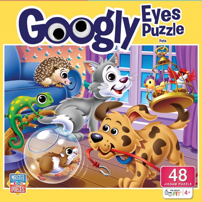 Alternate Image #1 of Googly Eyes Pets Puzzle -48 Pieces