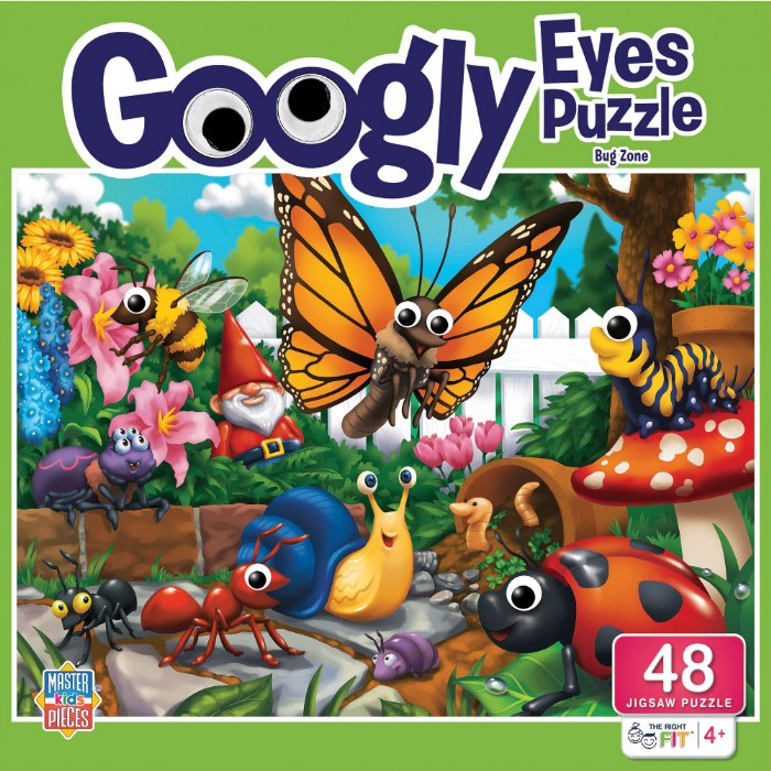 Alternate Image #1 of Garden Bugs Googly Eyes Puzzle - 48 Pieces