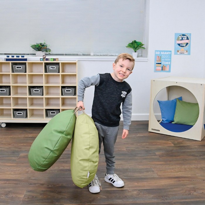 Alternate Image #1 of Fern & Sage Mini Round Poufs with Handle - Set of 2